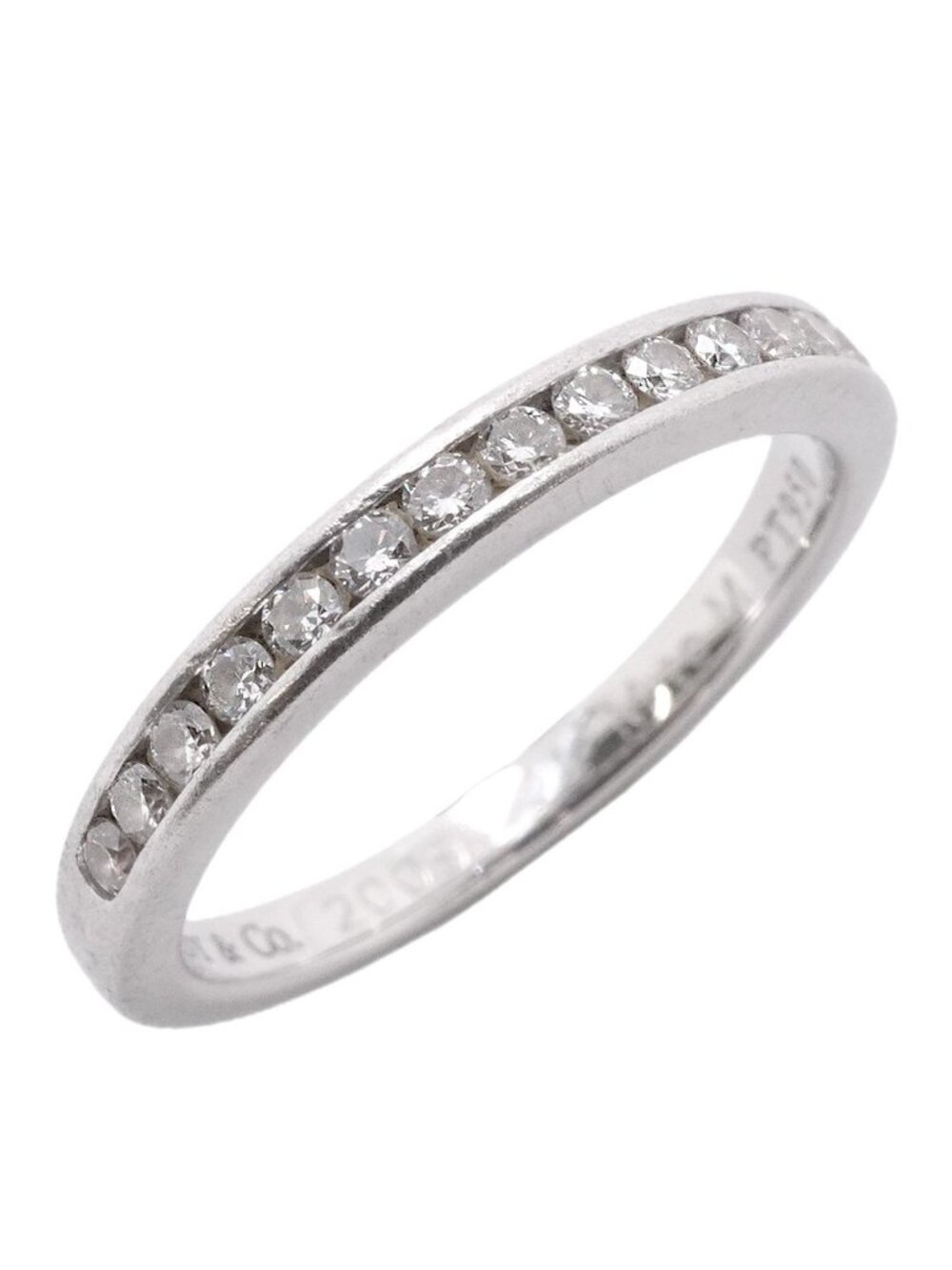 Tiffany & Co Ring Channel Setting Half Eternity Platinum Diamond